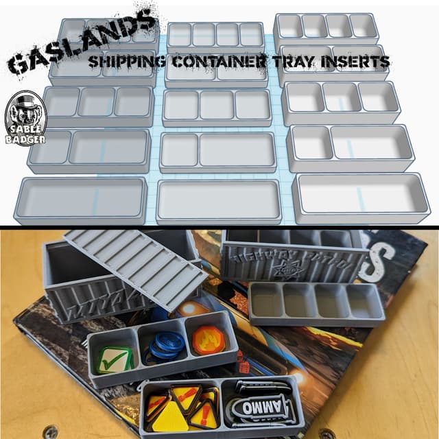 Gaslands - Shipping Container Tray inserts