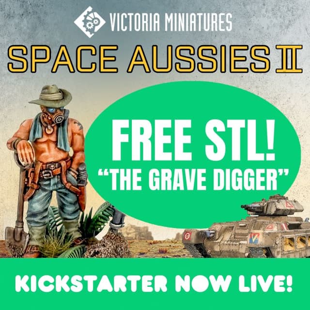 Space Aussies "Grave Digger" Free STL