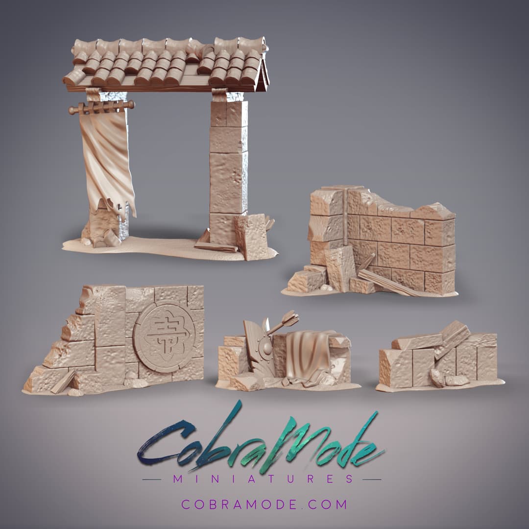 Crumbling Walls and Gate Terrain