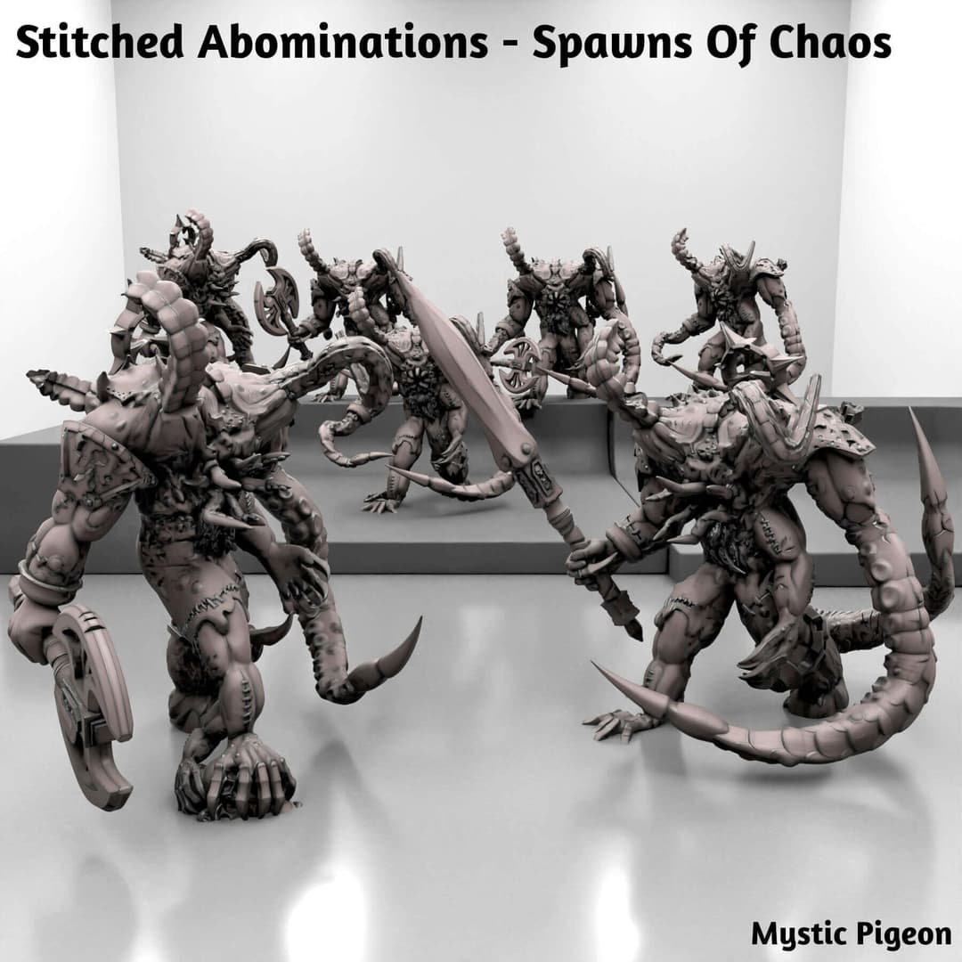 The Stitched Abominations - Spawns of Chaos Proxy Miniatures