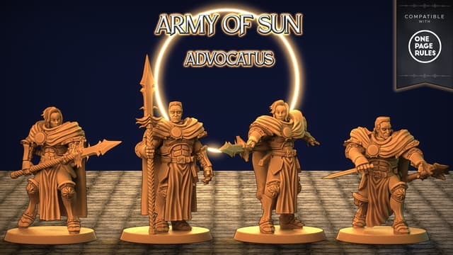 Advocatus pack ( 4 MINIATURES & 2 heads  )