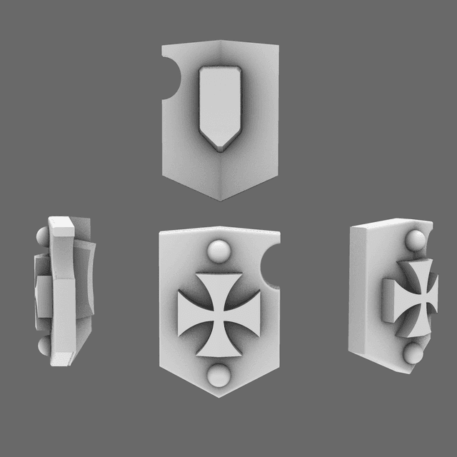 Crusader Knights Shoulder Shields