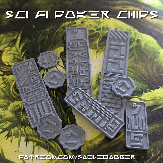 Sci Fi Themed - Gambling Credit Chips