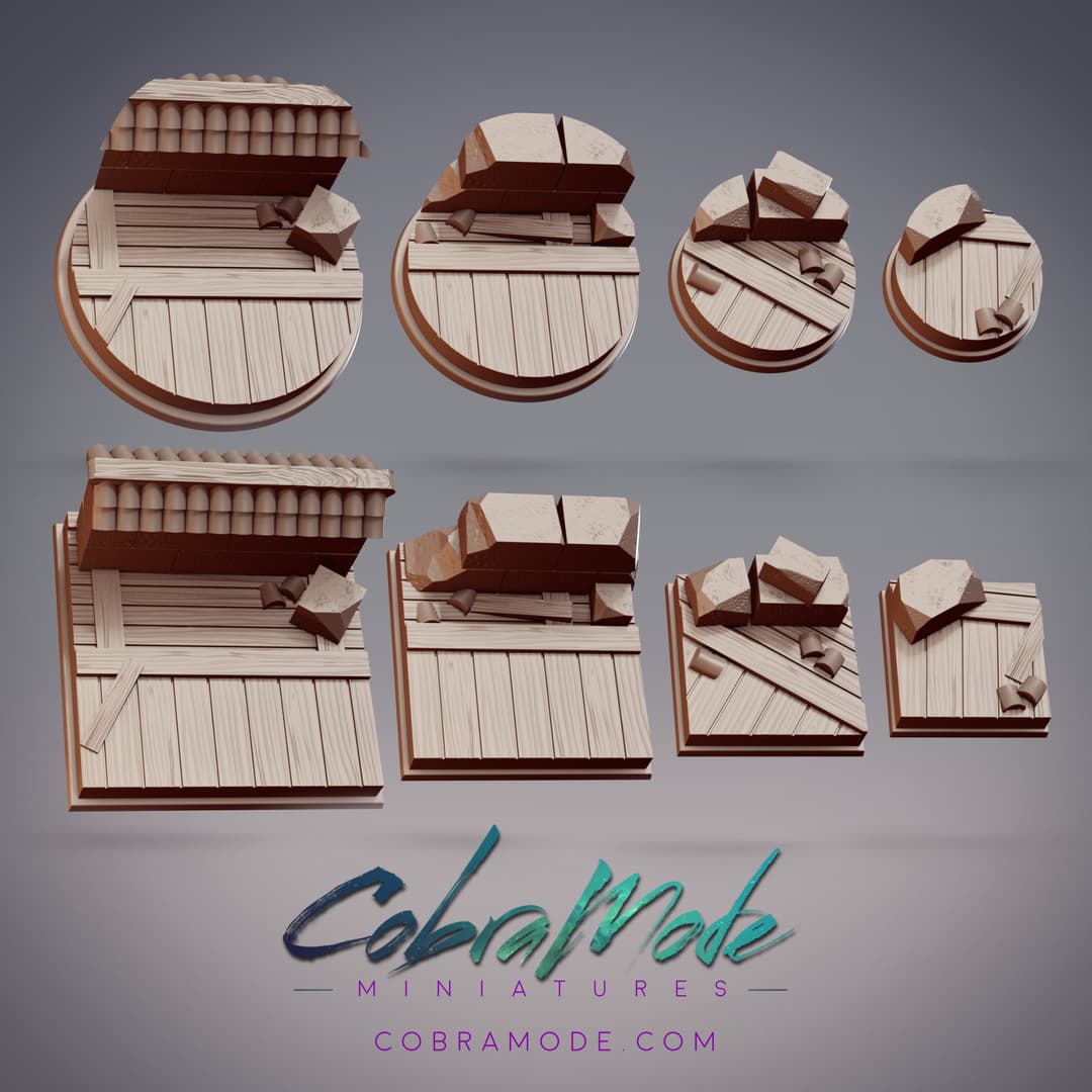 Crumbling Walls Base Pack (8pcs) - Round and Square Versions