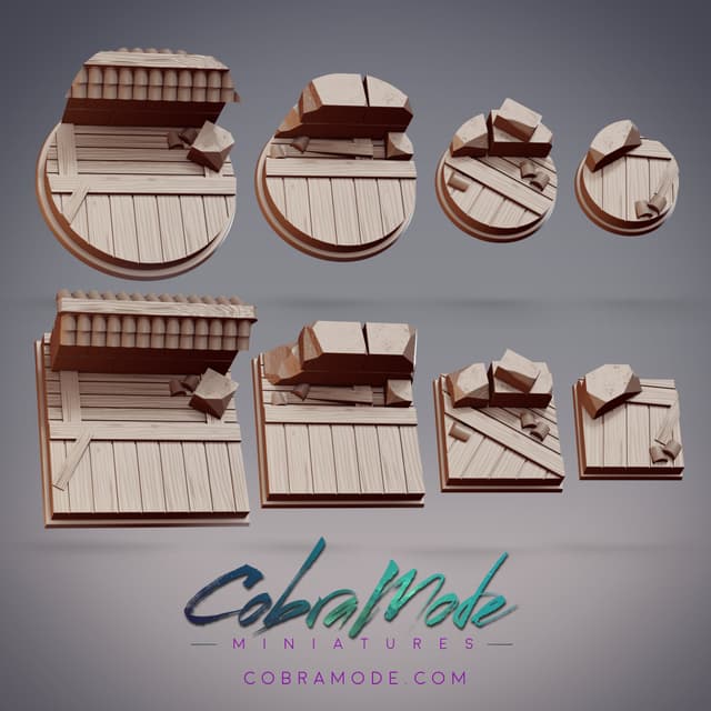 Crumbling Walls Base Pack (8pcs) - Round and Square Versions