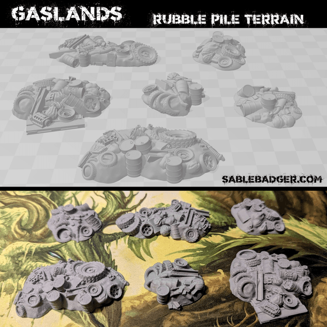 Gaslands - Rubble Pile Terrain
