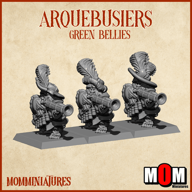 Arquebusiers line 1 (Green Bellies)