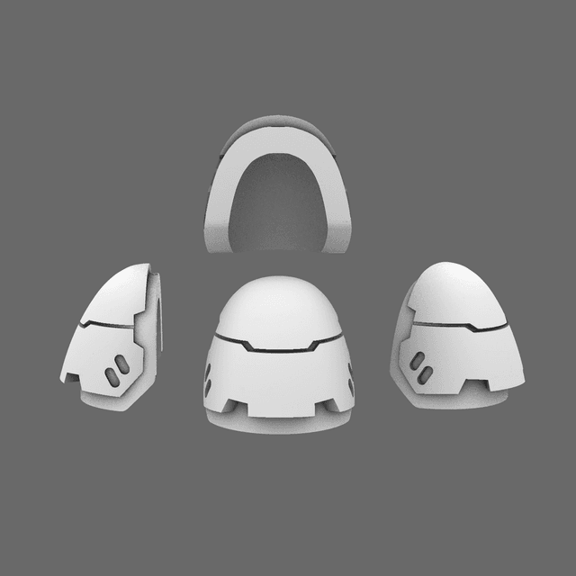 Space Knights V6 Stroud Smooth Shoulder Pad Type D