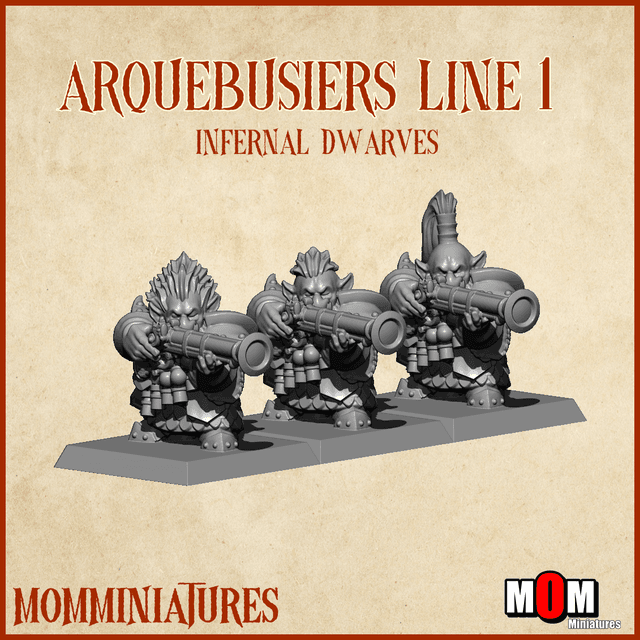 Infernal Dwarves Arquebusiers Line 1 (Infernal Dwarves)