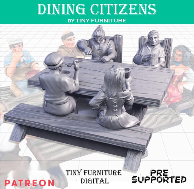 Dining citizens (SITTING FOLKS)