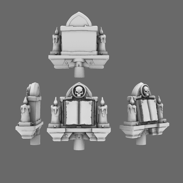 Crusader Knights Back Pack Toppers - Tome Relics