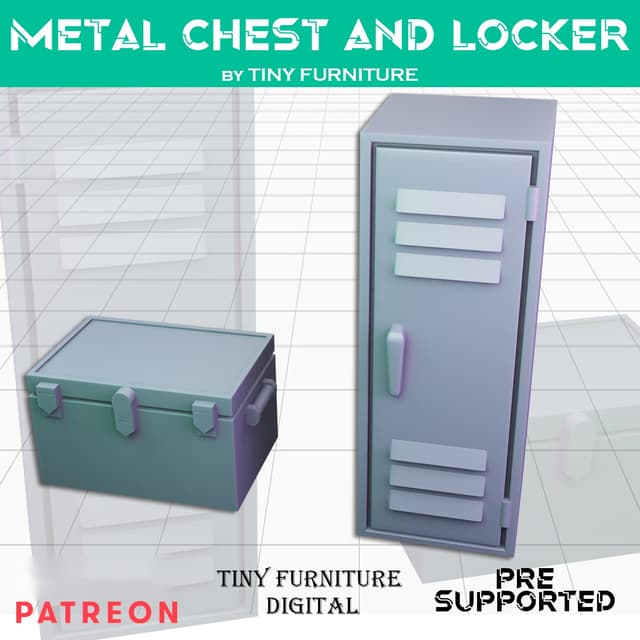 Metal chest and locker