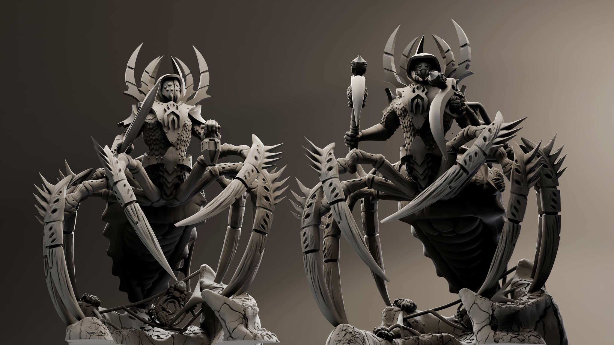 Driders Set A - Fantasy spider people miniatures