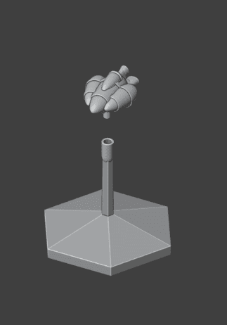 Recon Class Trillian Spaceship and Flight Stand STL | 3D Printable Sci-Fi Scout Ship for Miniature Tabletop Wargames