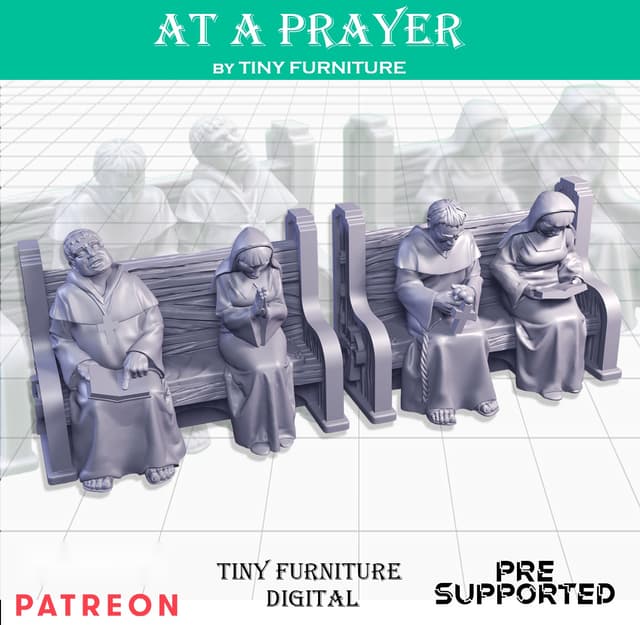 At a prayer (SITTING FOLKS)
