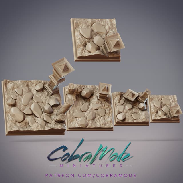 Dry Rock Square Base Pack (4pcs)