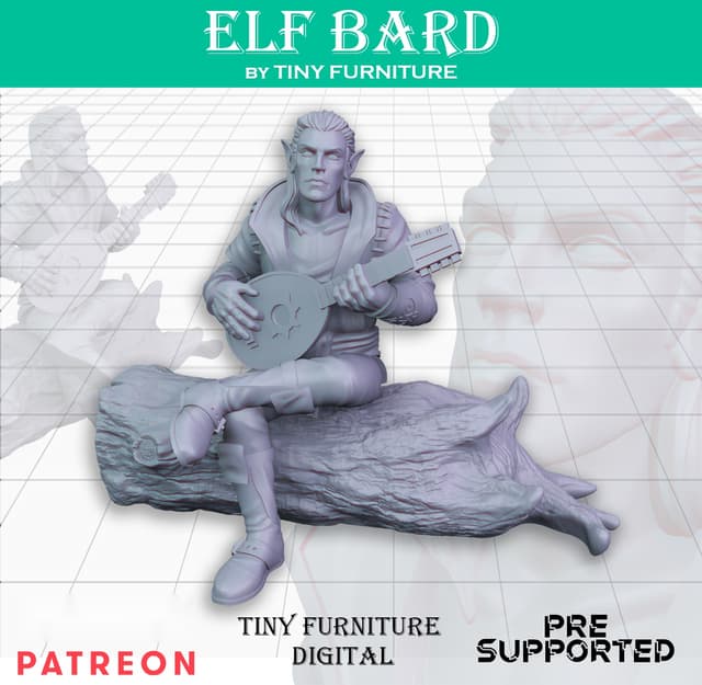 Elf Bard (SITTING FOLKS)