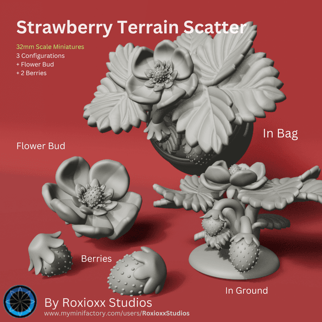 Strawberry Plant Terrain Scatter