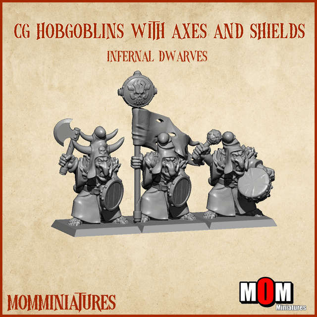 CG Hobgoblins with ax and shield (Infernal Dwarves)