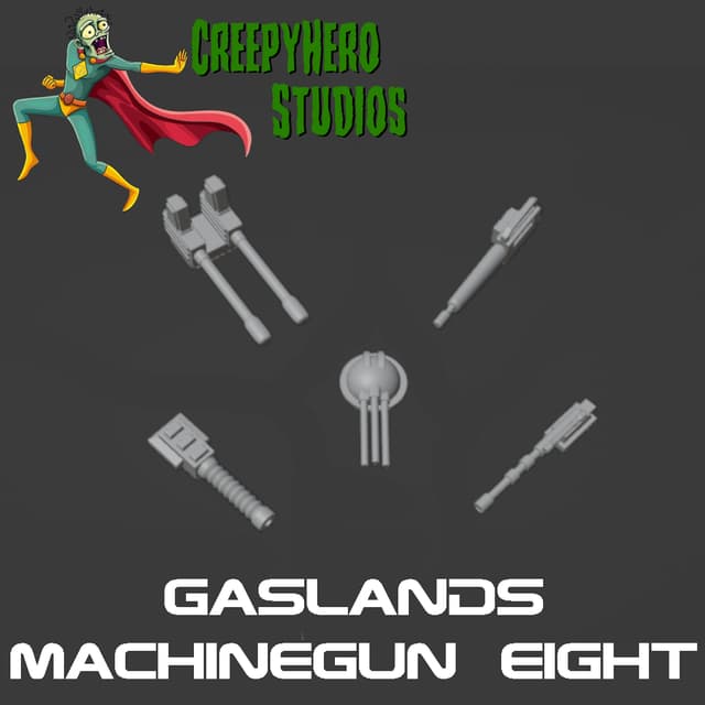 Gaslands Machinegun Eight Set