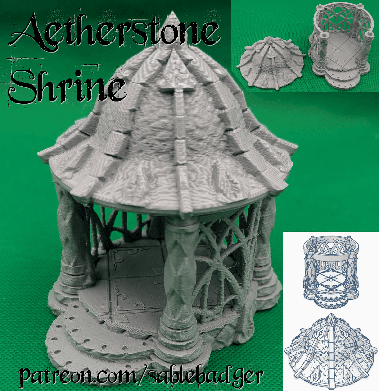 Aetherstone Shrine - High Elf Fantasy Terrain