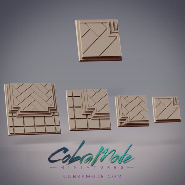 Herringbone Floor Square Base Pack (4pcs)