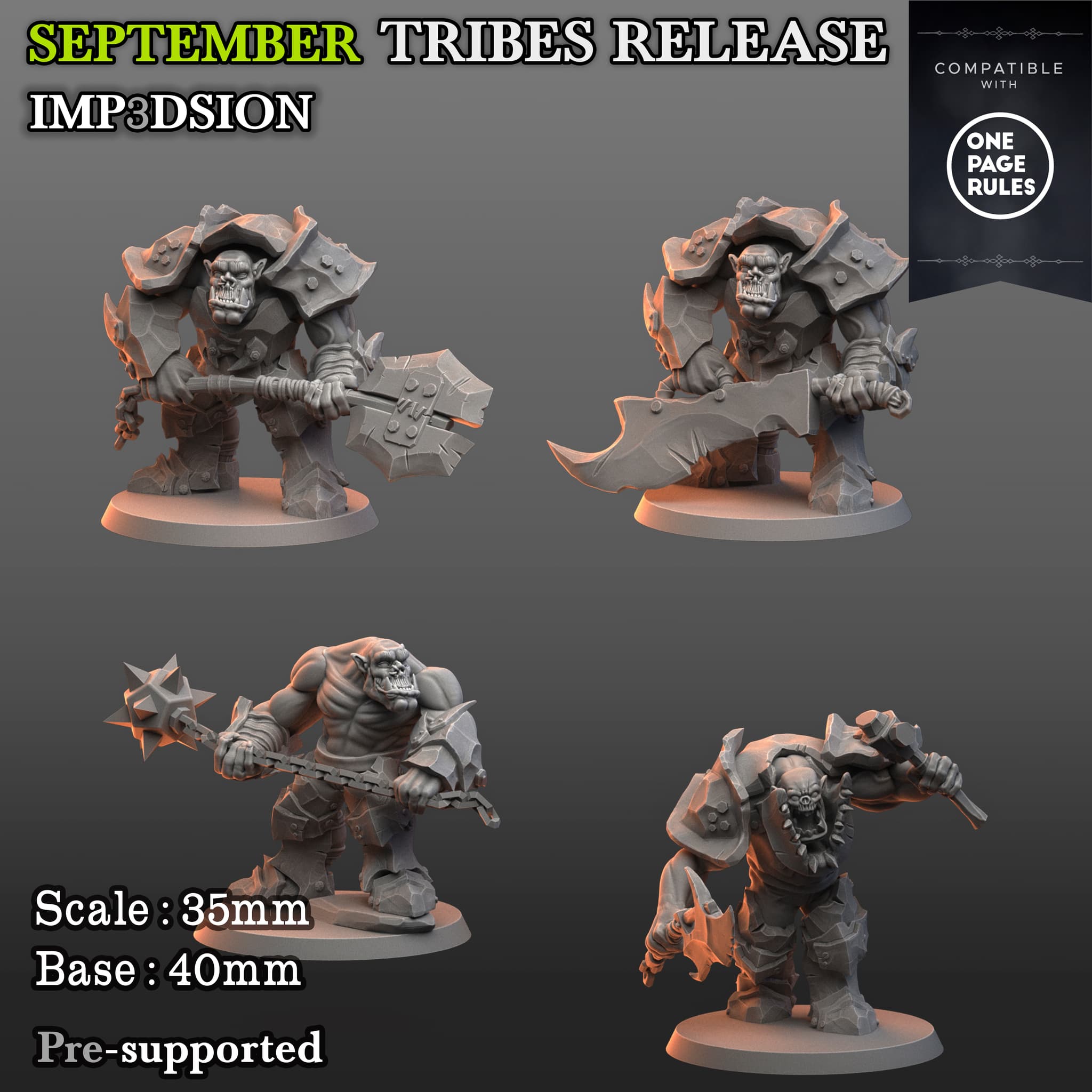 Brute orks 4 units plus 1 head