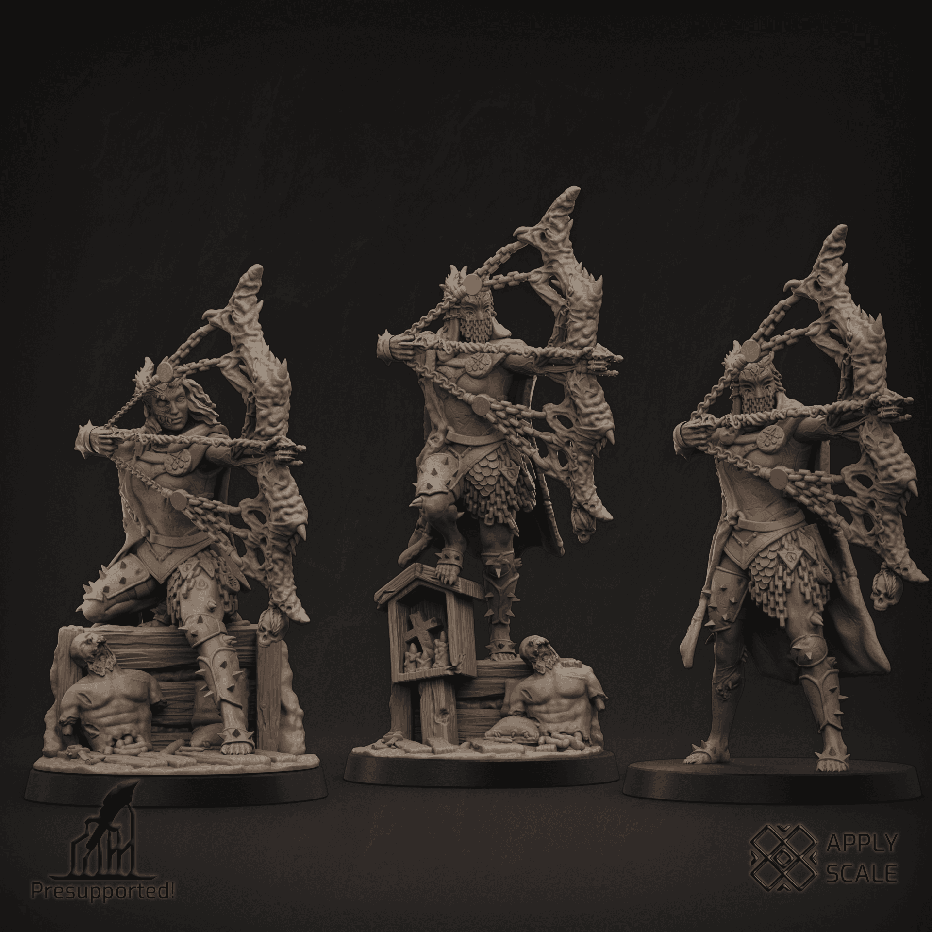 Abyssall Huntress: Hunter of the Sinister Path - Action Pose Bundle