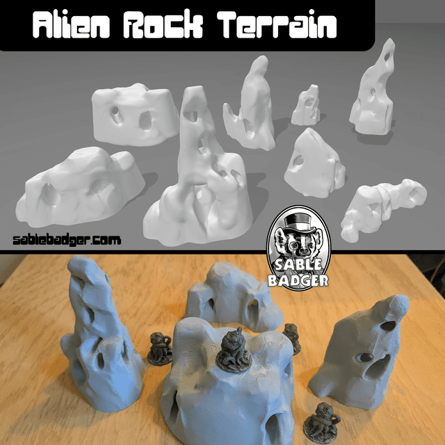 Alien Rock Terrain — Sci-Fi Scatter Terrain