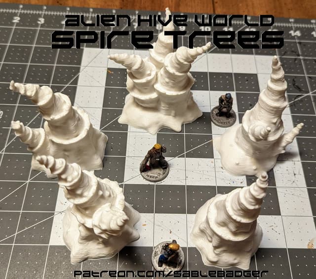 Sci Fi Terrain - Alien Spire Trees