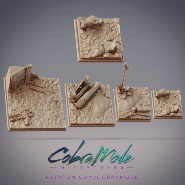 Pirate Cove Square Base Pack (4pcs)