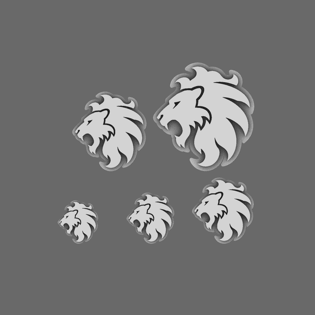 Lion Spirit Knights Flat Symbols LEFT