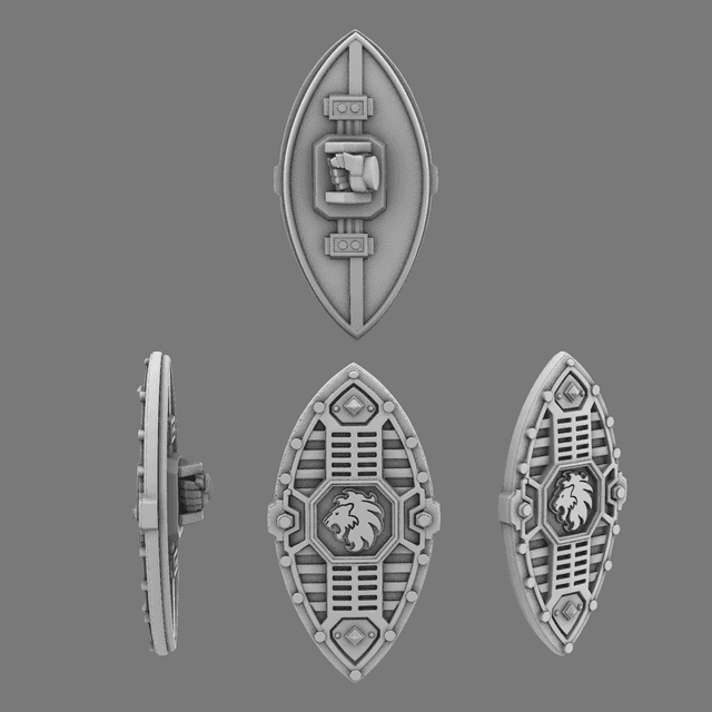 Lion Spirit Knights Tribal Shields RIGHT