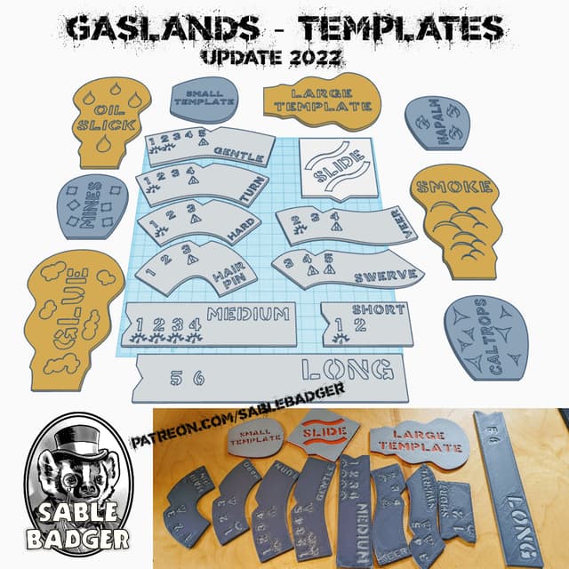 Gaslands - Movement Templates 2022