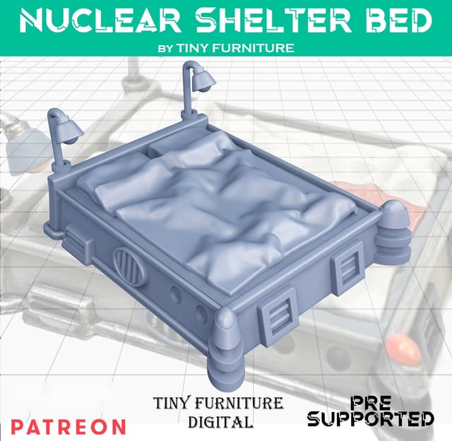 Nuclear shelter bed