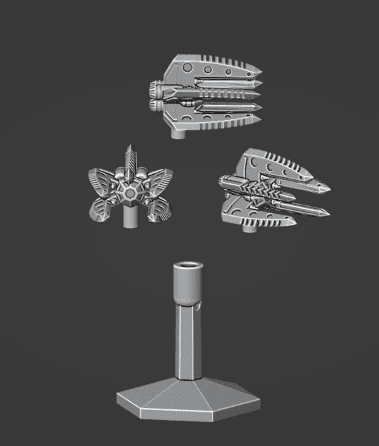 Blade Gunship Spaceship and Flightbase