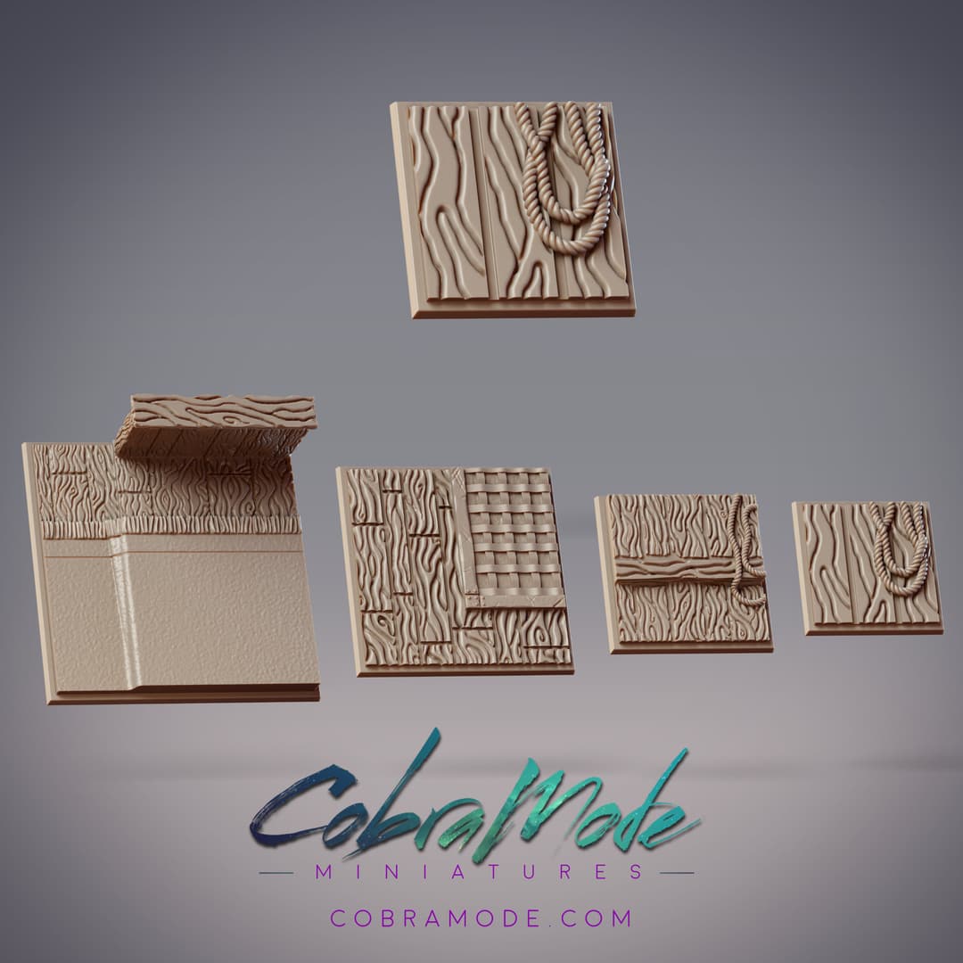 Ship's Deck Square Base Pack (4pcs)