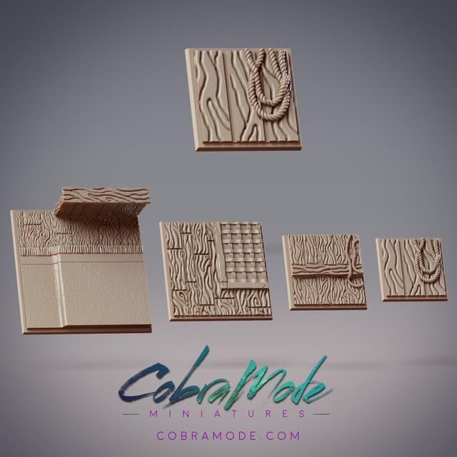 Ship's Deck Square Base Pack (4pcs)
