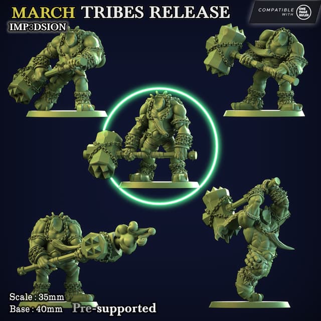 Orkuz Madmashers ( 5 miniatures & 3 Heads)