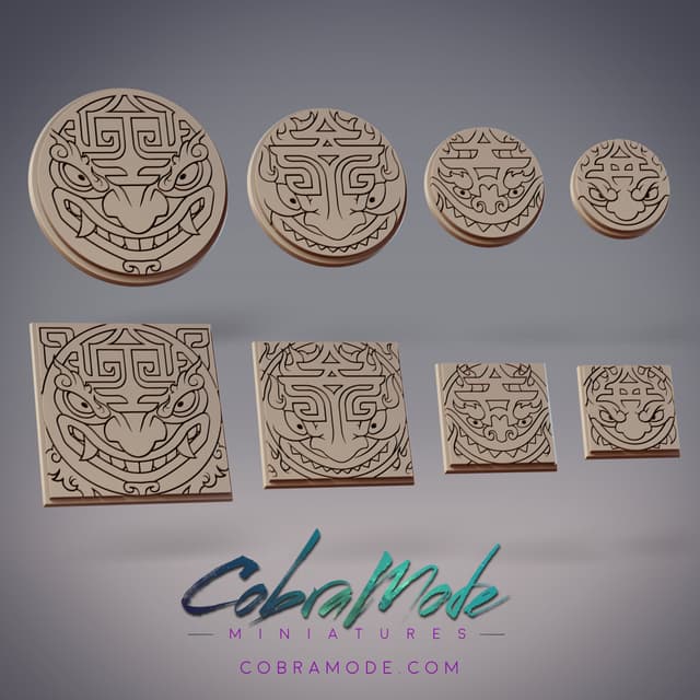 Goblin Emblem Base Pack (8pcs) - Round and Square Versions