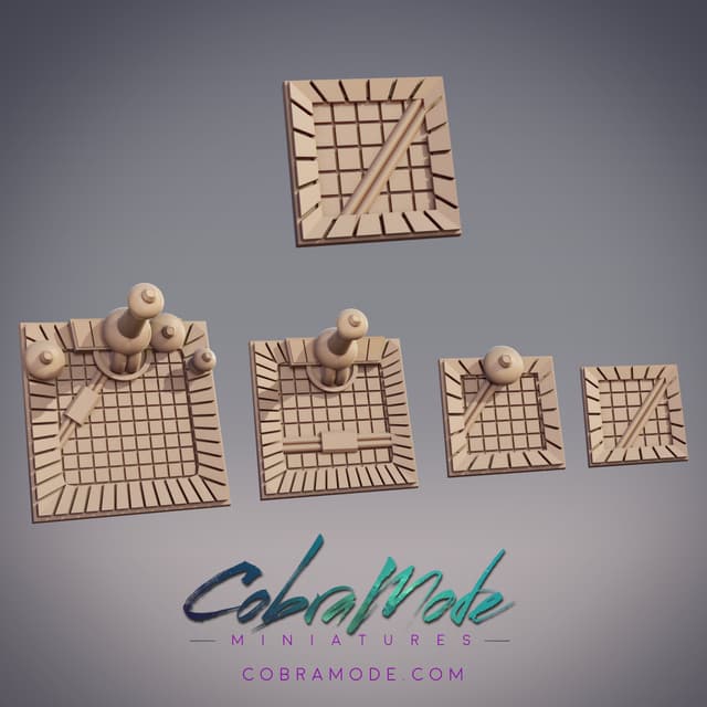 Gasworks Sewer Square Base Pack (4pcs)