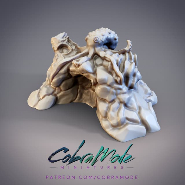 Coral Rock with Octopus Plop Terrain (Pre-Supported)