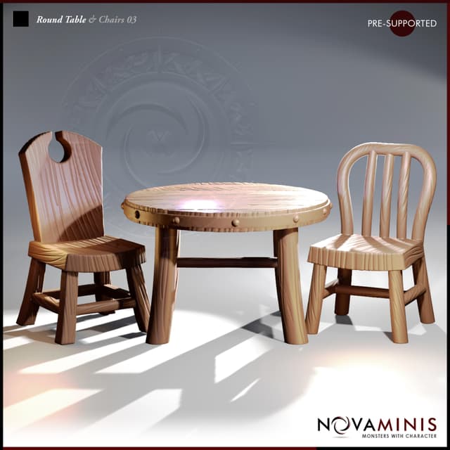Chairs & Round Table 03