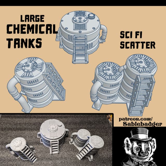 Sci Fi Scatter Terrain - Chem Tanks
