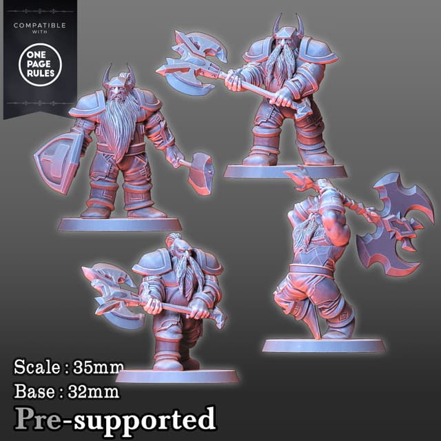 Dwarf Guards 4 miniatures