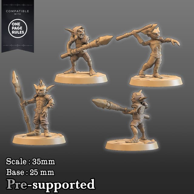 Lancer Goblins, The Greedy Goblins Clan 4 miniatures