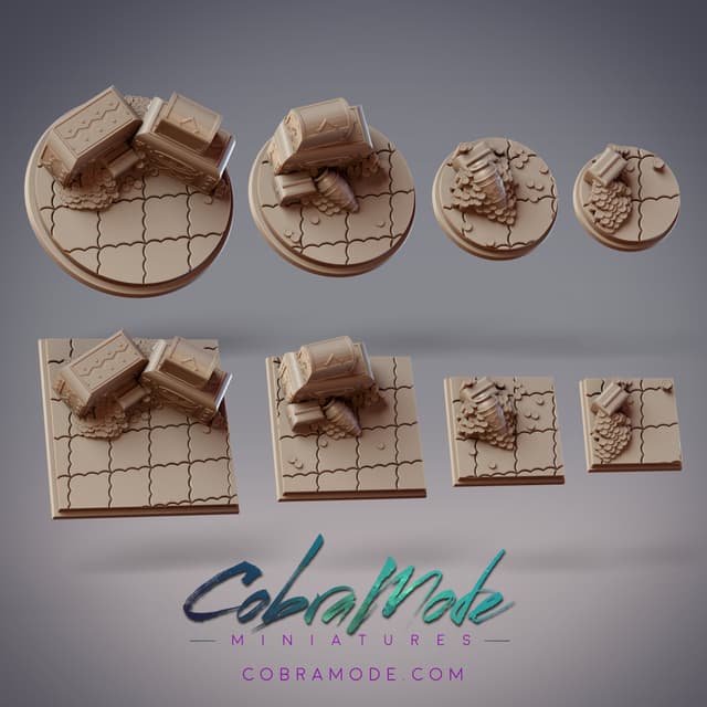 Treasure Vault Base Pack (8pcs) - Round and Square Versions