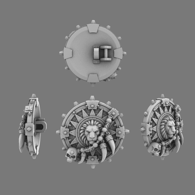 Lion Spirit Knights Sunburst Shields NOHAND
