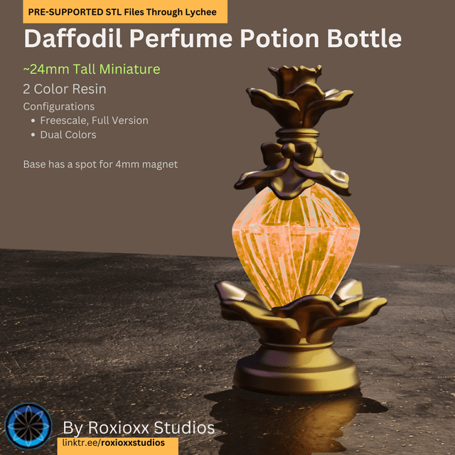 Daffodil Perfume Potion Bottle