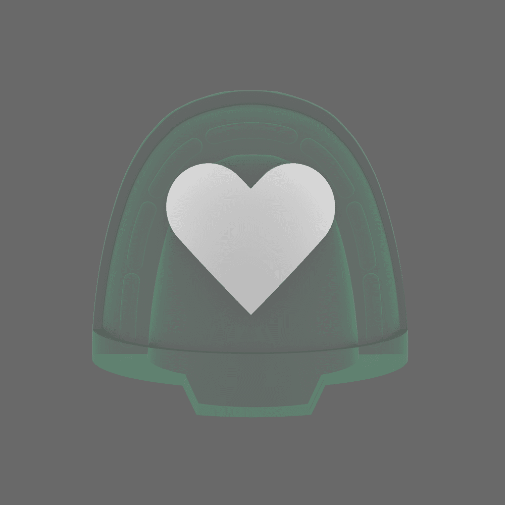 Cupid's Rangers V10B Heart Shoulder Symbols